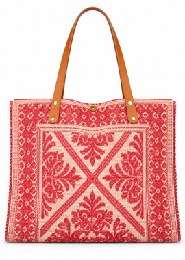 PerfectDress.gr - boho καλοκαιρινή υφαντή τσάντα Tunise κόκκινο