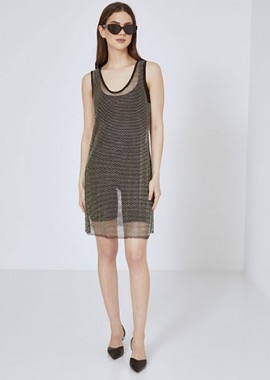 Φόρεμα μίνι δίχτυ με strass SN9423.8816+4