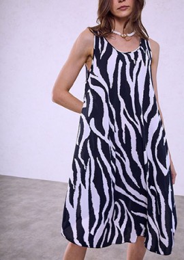 Φόρεμα μίντι με animal print SQ7591.8911+1