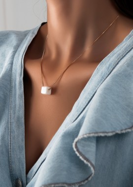 sense-shop - DICE WHITE NECKLACE