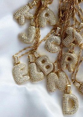 sense-shop - ΧΡΥΣΟ ΜΟΝΟΓΡΑΜΜΑ - STRASS