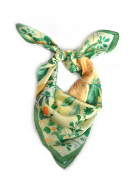 Σατέν φουλάρι με floral print