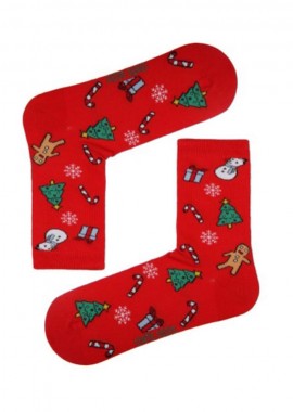 chetic socks - Κάλτσες christmas κόκκινο unisex