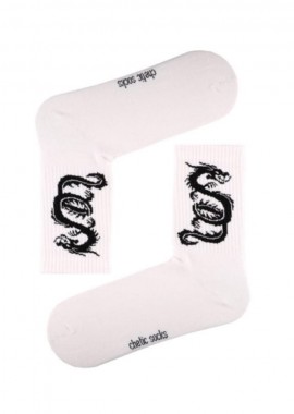 chetic socks - Κάλτσες black dragon unisex
