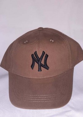 SOU - Unisex καπέλο jockey σουέτ καφέ με μαύρο