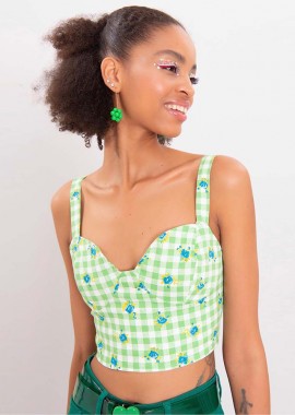 SOU - Ada γυναικείο crop top green