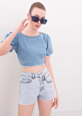 SOU - Cae γυναικείο denim σορτς