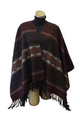 Γυναικεία καπά με σχέδιο μαύρο-μπορντό