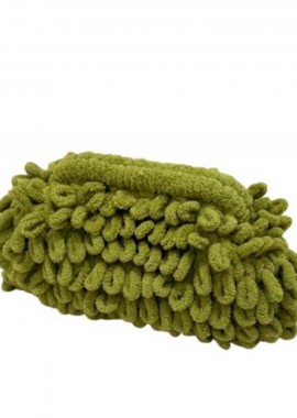 SOU - PUFFY CLUTCH BAG ΜΕ ΦΟΔΡΑ (LIME)