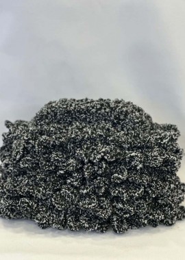 SOU - PUFFY CLUTCH BAG ΜΕ ΦΟΔΡΑ (ΜΑΥΡΟ)