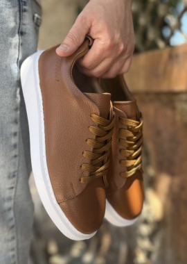 Ανδρικά ταμπά δερμάτινα casual Sneakers HG175542T