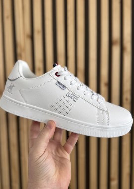 US GRAND POLO ανδρικά λευκά casual sneakers GPM23220