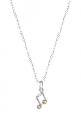 AMOR AMOR - Κολιέ Από Ασήμι 925 Επιπλατινωμένο Με Νότα EX10864