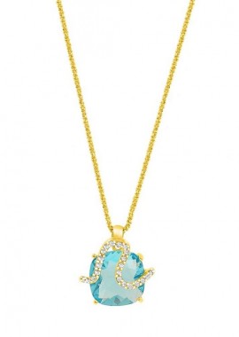 Κολιέ Από Ασήμι 925 Επιχρυσωμένο Με Swarovski EX10918
