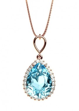 AMOR AMOR - Κολιέ Από Ασήμι 925 Ροζ Επιχρυσωμένο Με Swarovski EX10923