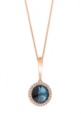 Κολιέ Από Ασήμι 925 Ροζ Επιχρυσωμένο Με Swarovski EX10926
