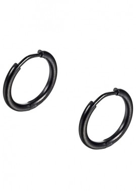 Σκουλαρίκια Κρίκοι 2,5x10 mm Από Ατσάλι Μαύρο AS48656