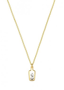 AMOR AMOR - Κολιέ Από Ασήμι 925 Επιχρυσωμένο Με Καρδιές Swarovski EX15407