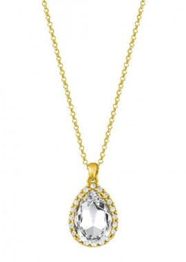 AMOR AMOR - Κολιέ Από Ασήμι 925 Επιχρυσωμένο Με Swarovski EX17000