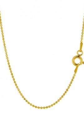 AMOR AMOR - Κολιέ Αλυσίδα Beads Από Ασήμι 925 Επιχρυσωμένο TA18968 50cm