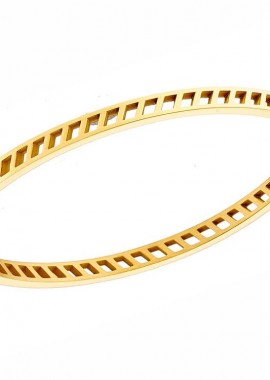 Βραχιόλι Βέργα Από Ατσάλι Επιχρυσωμένο 24K AS26195