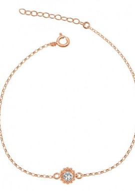 AMOR AMOR - Βραχιόλι Από Ασήμι 925 Ροζ Επιχρυσωμένο Με Swarovski EX26952