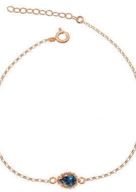 AMOR AMOR - Βραχιόλι Από Ασήμι 925 Ροζ Επιχρυσωμένο Με Swarovski EX26955