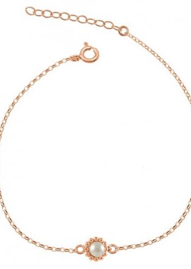 AMOR AMOR - Βραχιόλι Από Ασήμι 925 Ροζ Επιχρυσωμένο Με Swarovski EX26961