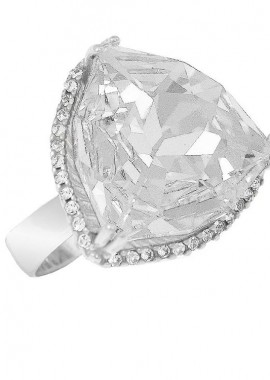 AMOR AMOR - Δαχτυλίδι Από Ασήμι 925 Επιπλατινωμένο Με Swarovski EX34209