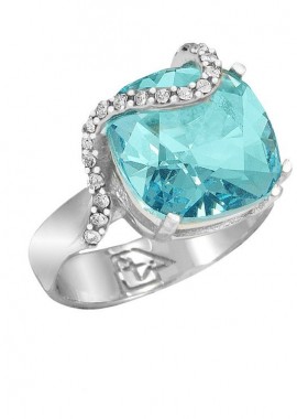 AMOR AMOR - Δαχτυλίδι Από Ασήμι 925 Επιπλατινωμένο Με Swarovski EX34214