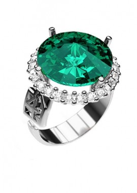 AMOR AMOR - Δαχτυλίδι Από Ασήμι 925 Επιπλατινωμένο Με Swarovski EX34224