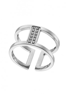 AMOR AMOR - Δαχτυλίδι Από Ανοξείδωτο Ατσάλι Mε Swarovski AS34403