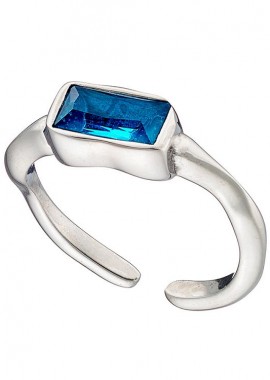 AMOR AMOR - Δαχτυλίδι Από Ατσάλι Με Swarovski Τιρκουάζ AS37491
