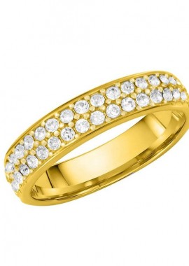 AMOR AMOR - Δαχτυλίδι Από Ασήμι 925 Επιχρυσωμενο Με Swarovski EX39366