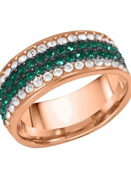 Δαχτυλίδι Από Ασήμι 925 Ροζ Επιχρυσωμένο Με Swarovski EX39376