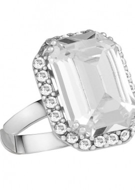 AMOR AMOR - Δαχτυλίδι Από Ασήμι 925 Επιπλατινωμένο Με Swarovski EX39377