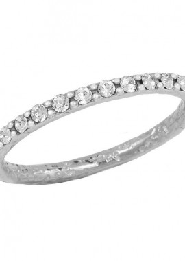 Δαχτυλίδι Από Ασήμι 925 Επιπλατινωμένο Με Swarovski EX39398