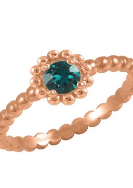 AMOR AMOR - Δαχτυλίδι Από Ασήμι 925 Ροζ Επιχρυσωμένο Με Swarovski EX39431