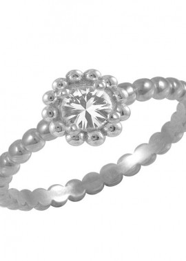 AMOR AMOR - Δαχτυλίδι Από Ασήμι 925 Επιπλατινωμένο Με Swarovski EX39441