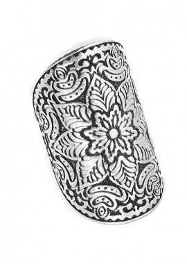 AMOR AMOR - Δαχτυλίδι Από Ορείχαλκο Επαργυρωμένο Mandala PF39954