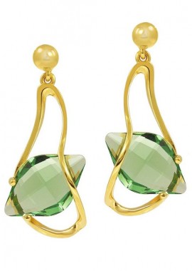 AMOR AMOR - Σκουλαρίκια Από Ασήμι Επιχρυσωμένο Με Swarovski EX43204