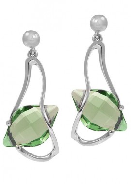 AMOR AMOR - Σκουλαρίκια Από Ασήμι Επιπλατινωμένο Με Swarovski EX43205