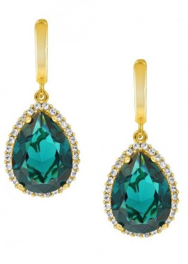 AMOR AMOR - Σκουλαρίκια Από Ασήμι Επιχρυσωμένο Με Swarovski EX43206