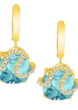 AMOR AMOR - Σκουλαρίκια Από Ασήμι 925 Επιχρυσωμένο Με Swarovski EX43214