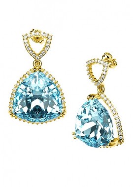 AMOR AMOR - Σκουλαρίκια Από Ασήμι 925 Επιχρυσωμένο Με Swarovski EX43216