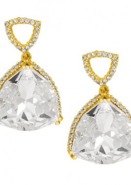 Σκουλαρίκια Από Ασήμι 925 Επιχρυσωμένο Με Swarovski EX43218