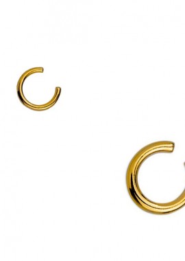 AMOR AMOR - Σκουλαρίκια Κρίκοι Σετ Earcuff Από Ορείχαλκο Επιχρυσωμένο 24Κ PF47479