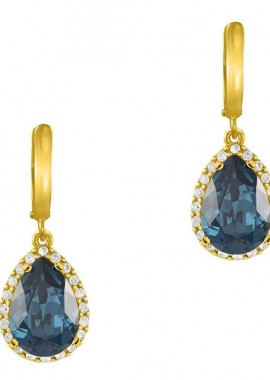 AMOR AMOR - Σκουλαρίκια Από Ασήμι 925 Επιχρυσωμένο Με Swarovski EX49235