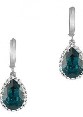 Σκουλαρίκια Από Ασήμι 925 Επιπλατινωμένο Με Swarovski EX49237