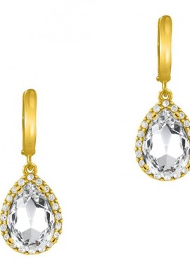 AMOR AMOR - Σκουλαρίκια Από Ασήμι 925 Επιχρυσωμένο Με Swarovski EX49241